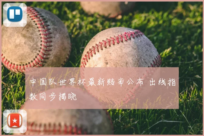 中国队世界杯最新赔率公布 出线指数同步揭晓
